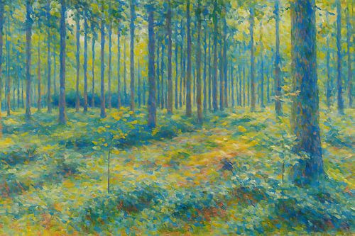 Ardennen bossen schilderij