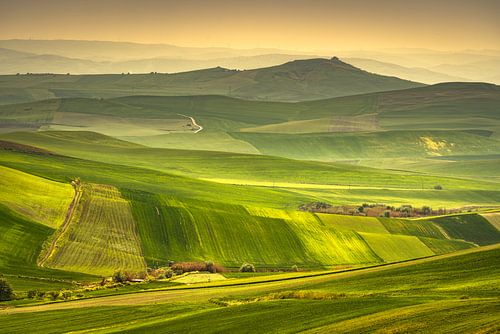 Puglia plattelandslandschap. Poggiorsini, Italië