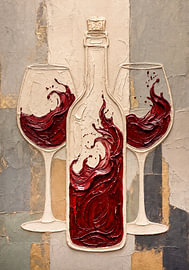 Wine glasses – the wabi-sabi of wine by AidasignArt