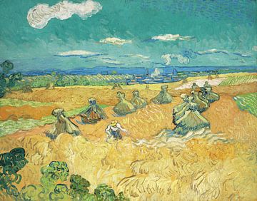 Wheat Fields with Reaper, Auvers, Vincent van Gogh