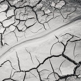 Dry cracked earth in Hverir Iceland