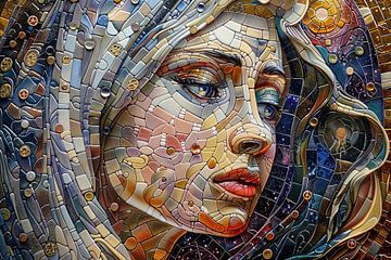 woman in mosaic by Egon Zitter