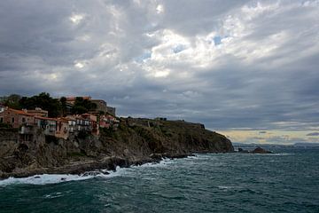 Village on rocks by the sea by Bert Bouwmeester