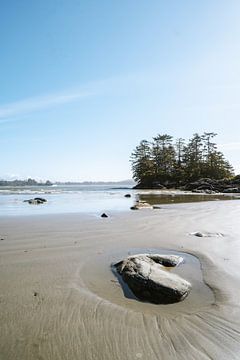 Steen op het strand van Tofino, Vancouver Island - Canada van Marit Hilarius