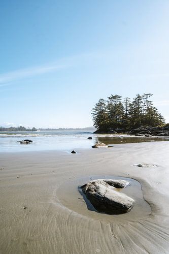Stone on the beach of Tofino, Vancouver Island - Canada