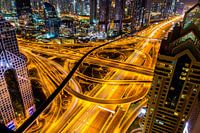 Sheikh Zayed road Dubai at night