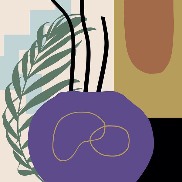 Mid Century Modern Retro Style Nature by FRESH Fine Art