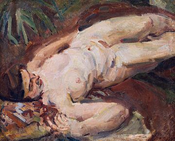 Reclining female nude, Carl Fahringer