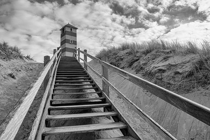 Lighthouse of Cape Dunes Dishoek. by Ron van der Stappen
