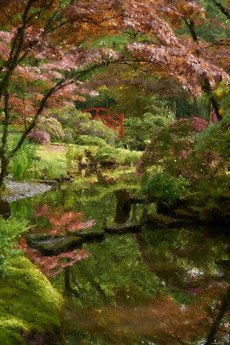 Japanse tuin impressionistisch