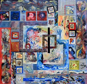 EH PAINTING ART 2007 #0005 Burgunderrot Original