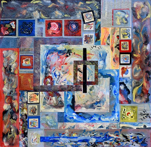 EH PAINTING ART 2007 #0005 Burgunderrot Original von Willem Hartgers