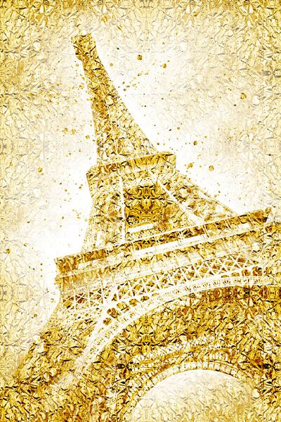 Golden wrapped EIFFEL TOWER  par Melanie Viola