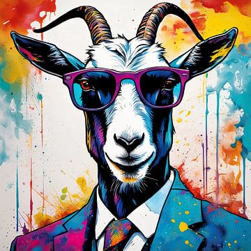 Schilderij Geit 05.33 van Blikvanger Schilderijen
