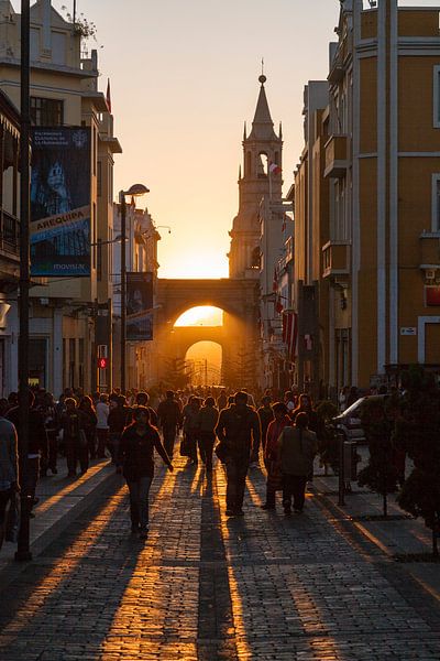 Sonnenuntergang in Arequipa, Peru von Martin Stevens