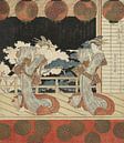Tanzende Geishas, Yashima Gakutei, um 1824. Japanische Kunst Ukiyo-e von Dina Dankers Miniaturansicht