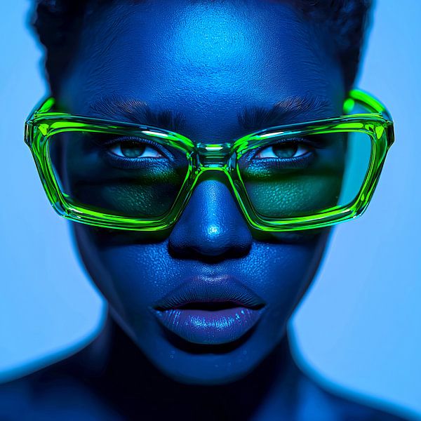 Electric Vision - Portret met levendig contrast van byRenzo