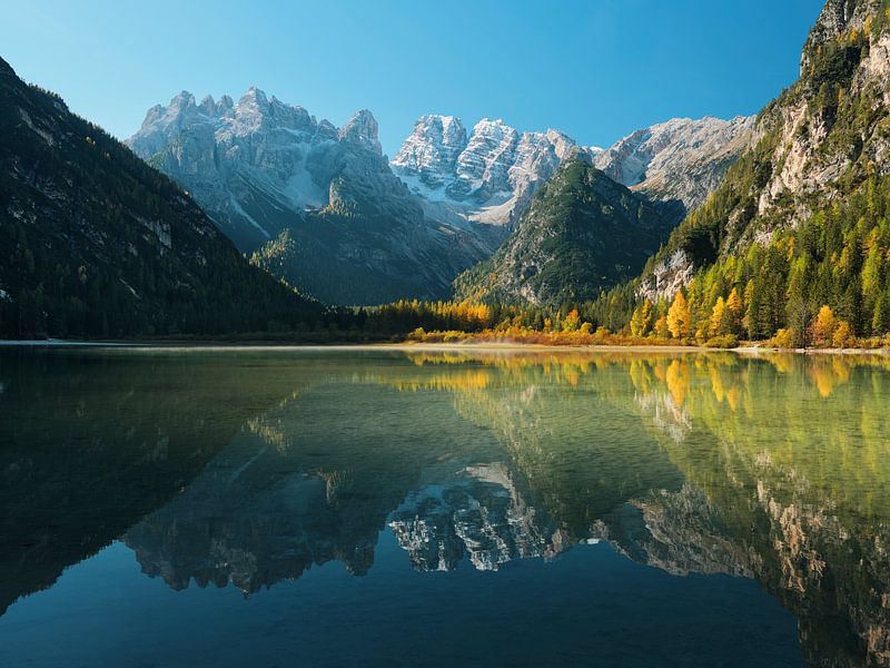 Reflection in lake Dürren by Max Schiefele