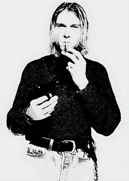 Kurt Cobain - Nirvana sur Random Art