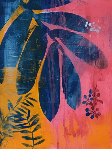 Colourful botanical, modern and abstract