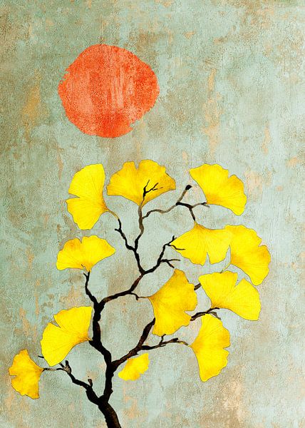ginko floral decoration #ginko by JBJart Justyna Jaszke