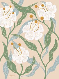 Fleurs blanches sur Anna Benge