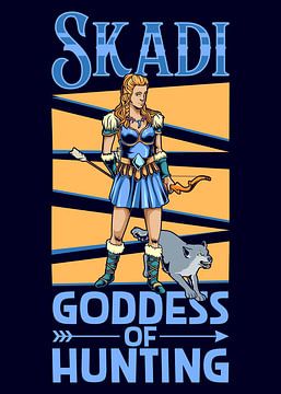 Skadi - godin van de jacht uit de Noorse mythologie van Pixelbull Design