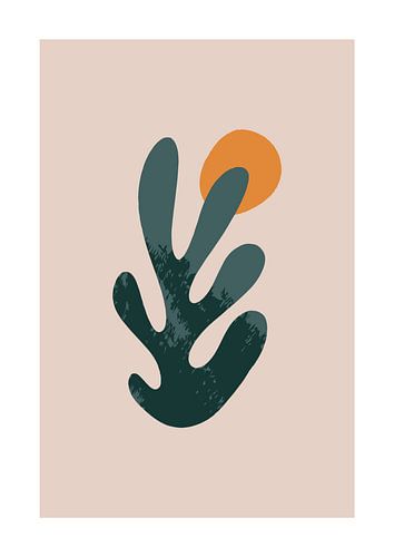 Illustration abstraite moderne dans les tons de la terre