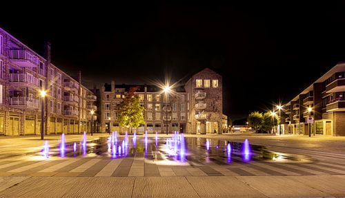 Avond opname van het Koningin Julianaplein in Vaals