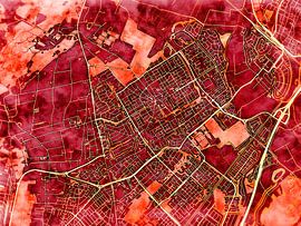Carte de Heemskerk avec le style 'Amber Autumn' sur Maporia