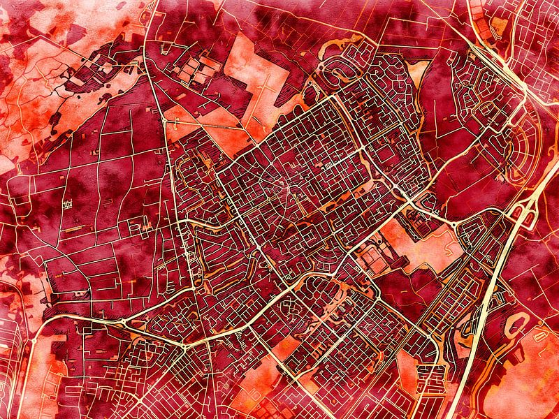 Carte de Heemskerk avec le style 'Amber Autumn' par Maporia