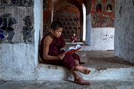 Lerende monniken in klooster in  Nyaung Shwe vlakbij Inle in Myanmar.  van Wout Kok thumbnail