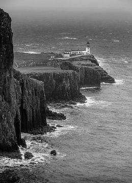 Schotland, Neist Point Lighthouse, Isle of Skye Black & White