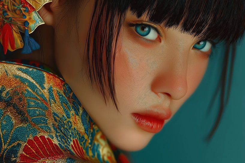 pittoresque Japon portrait femme par Egon Zitter