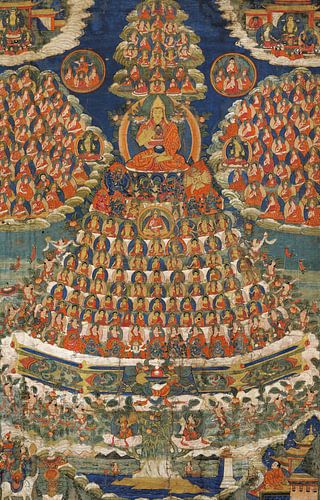 Buddhist ,Lama-offerende Tshogs zhing, Boeddha standbeeld