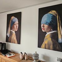 Klantfoto: Meisje met parel - Meisje van Vermeer - Schilderij (HQ), als artframe