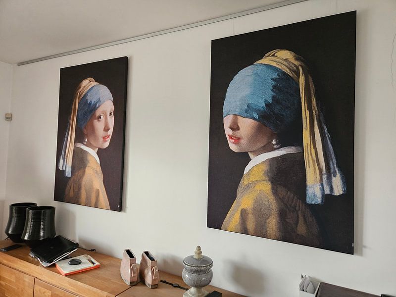 Posterlounge La Jeune Fille à La Perle Poster De Jan Vermeer 50 X 70 Cm Noir Tableaux Décoration Murale