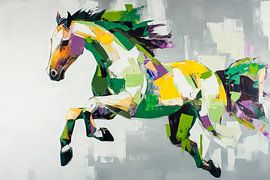 Sprinter im Farbenrausch – Abstrakt und Dynamisch von Poster Art Shop