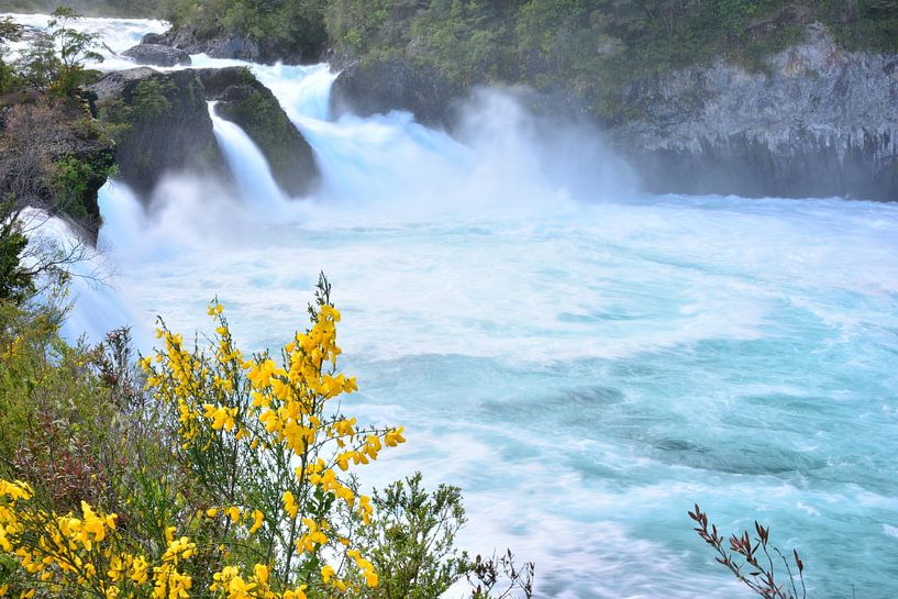 De dynamiek van watervallen en rivieren, Puerto Varas Chili van Bianca Fortuin
