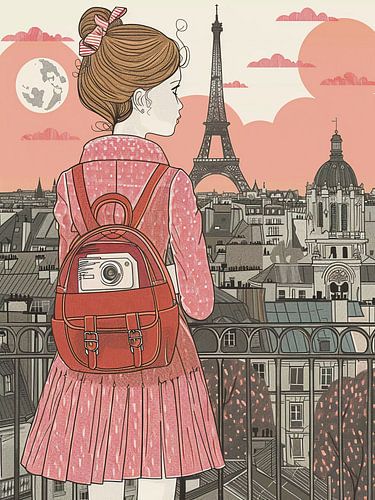 Meisje in Parijs Frankrijk