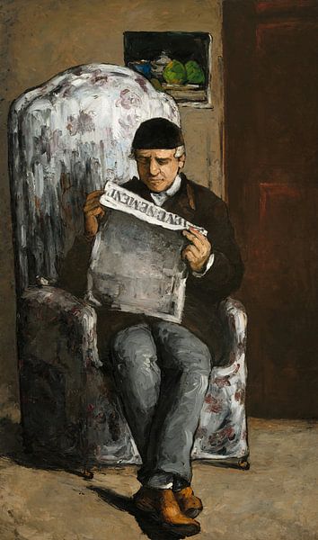 Le père de l&#039;artiste, lecture de L&#039;Événement, Paul Cézanne par All the Masters