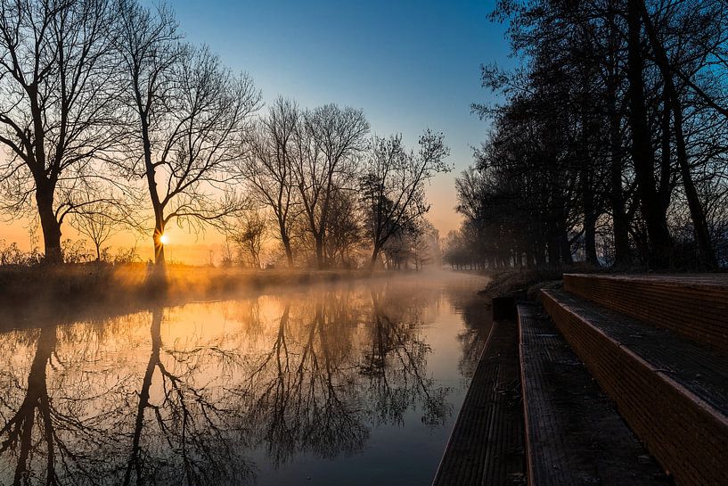 Zonsopgang bij de Niers van Joel Layaa-Laulhé