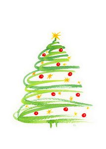 Weihnachtsbaum mit Dekoration
