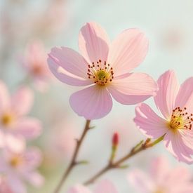 Pink Flowers in Full Glory. by AVC Art Studio
