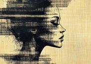 Women's profile | Silent Strokes by Eye catching paintings thumbnail