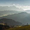 Le Säntis automnal au-dessus des collines vallonnées sur Conny Pokorny