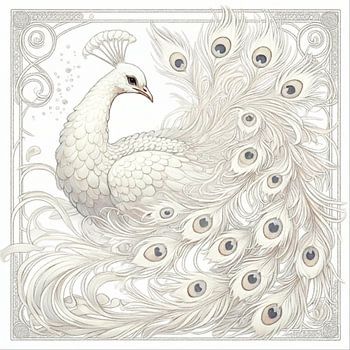 Opaleszierender Pfauenkamm – Jugendstil