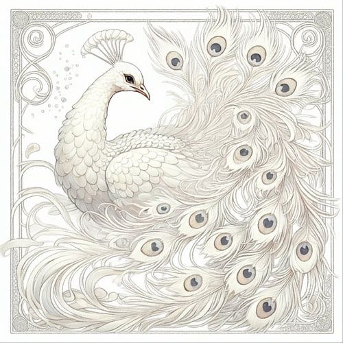 Opaleszierender Pfauenkamm – Jugendstil