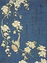 Bullfinch and Weeping Cherry, Katsushika Hokusai by Masterful Masters thumbnail