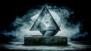 De paradox van geometrie - raadsels van steen van Klaus Tesching - Art-AI